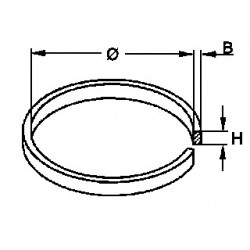 Courroie section plate 21,0 x 0,7 x 4,5 mm