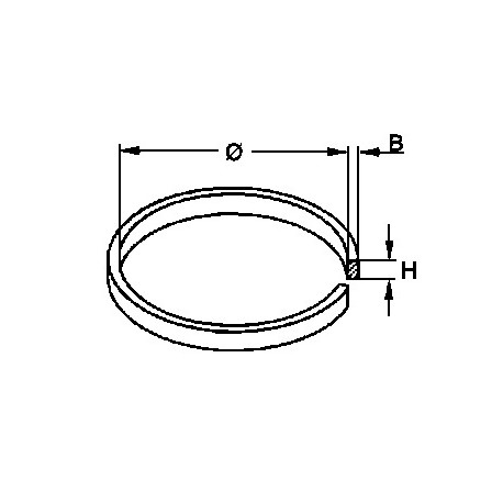 Courroie section plate 21,0 x 0,7 x 4,5 mm